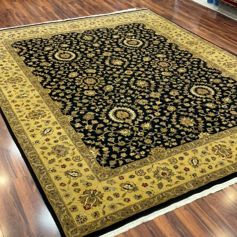 carpet installation for home offices-Kaoud Rugs 8.2X10 Rectangle BLACK ANT. TABRIZ Area Rug