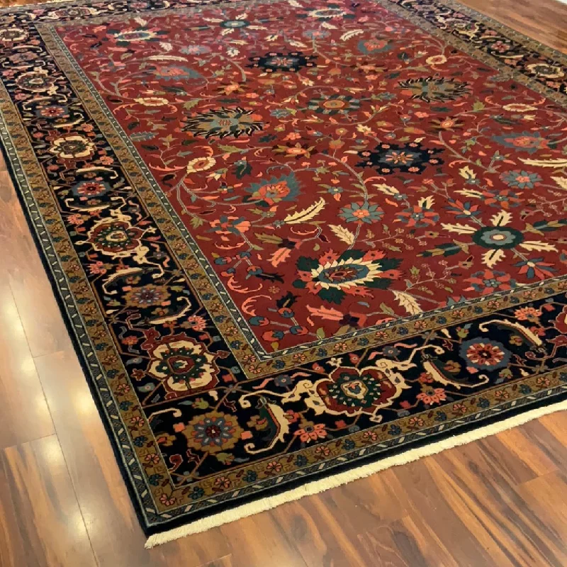 how to install carpet tiles-Kaoud Rugs 9.10X13.8 Rectangle RUST SERAPI Area Rug