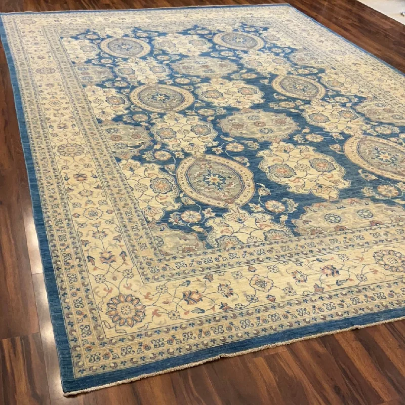 how to fix carpet discoloration-Kaoud Rugs 9.7X14 Rectangle NAVY ANT. VERAMINE Area Rug