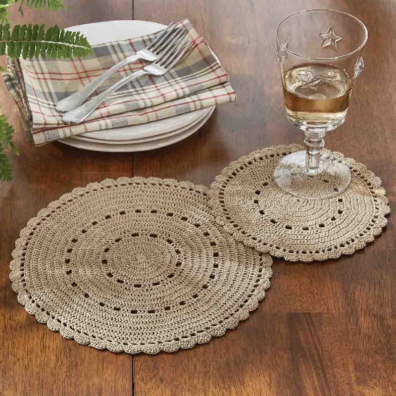 Best wireless speakers for home-Lace Oatmeal Doily Trivets - Set of 2