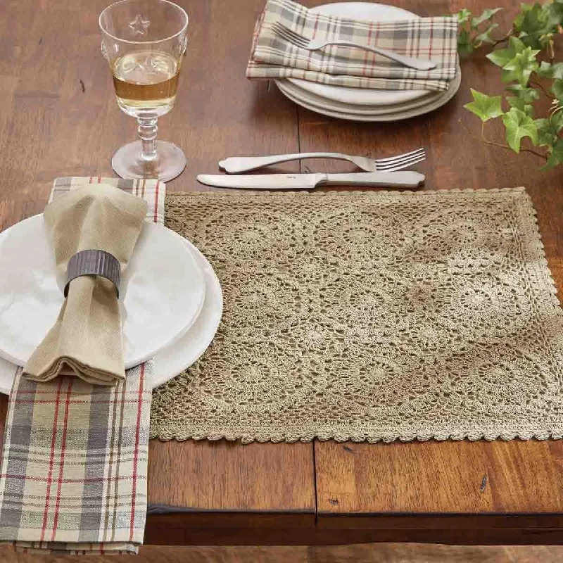 How to improve mental health-Lace Oatmeal Placemat