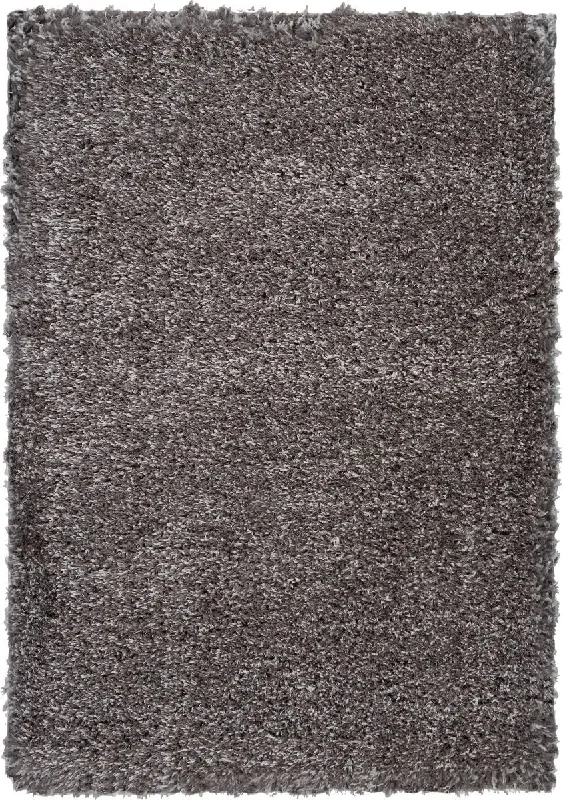 how to fix carpet flattening-Luxe Shag LXS01 Charcoal Rug