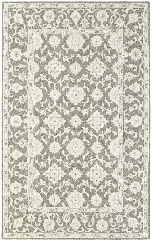 carpet padding for heavy furniture-Manor 81204 Grey/ Stone Rug