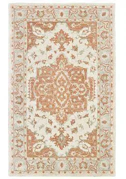 carpet repair for burn holes-Modern Traditions 81287OGY Orange Grey Rug