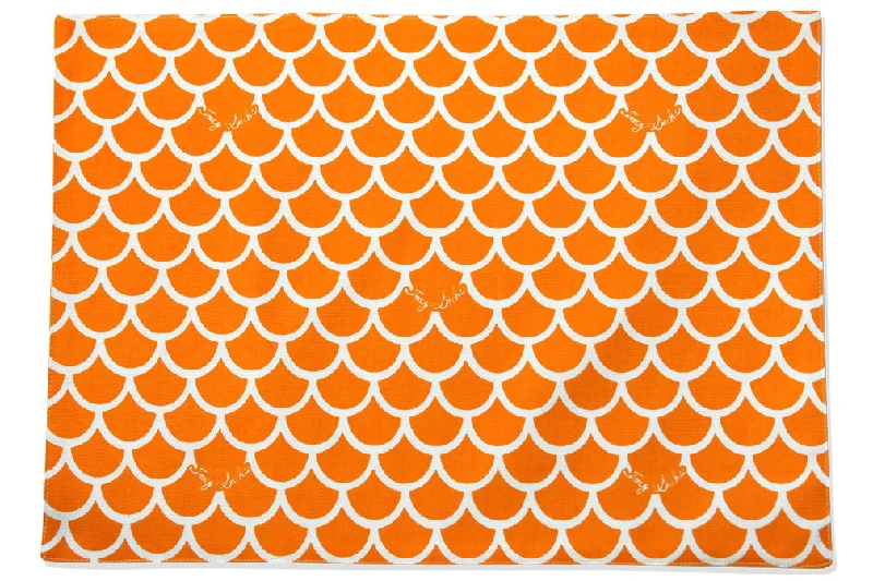 Best travel organizers-Orange Wave Placemat - Set of 4