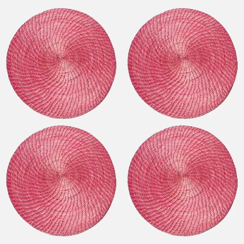 Affordable outdoor furniture sets-Pink Coastal Placemats 4 Set