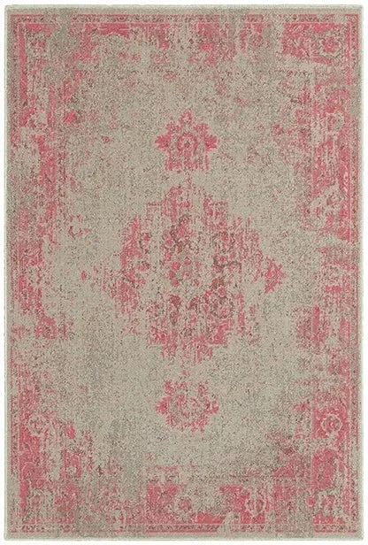 carpet repair for burn spots-Revival 6330F Grey Pink Rug