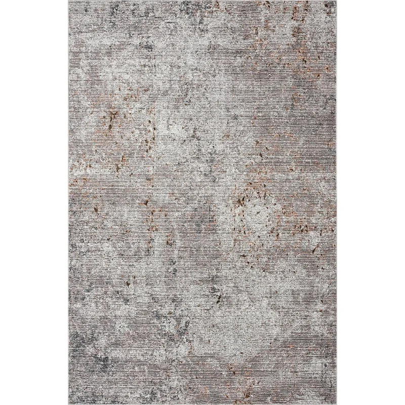 carpet installation for large rooms-Revolution Lr81804 Light Gray/Orange Rug