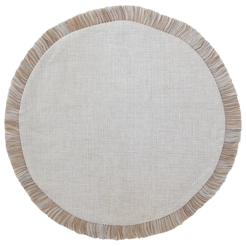 Easy holiday baking recipes-Round Placemat-Solid Natural-40cm