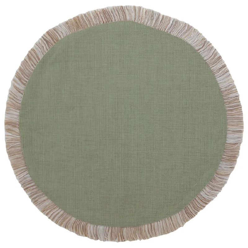 Top data analysis tools-Round Placemat-Solid-Sage-40cm