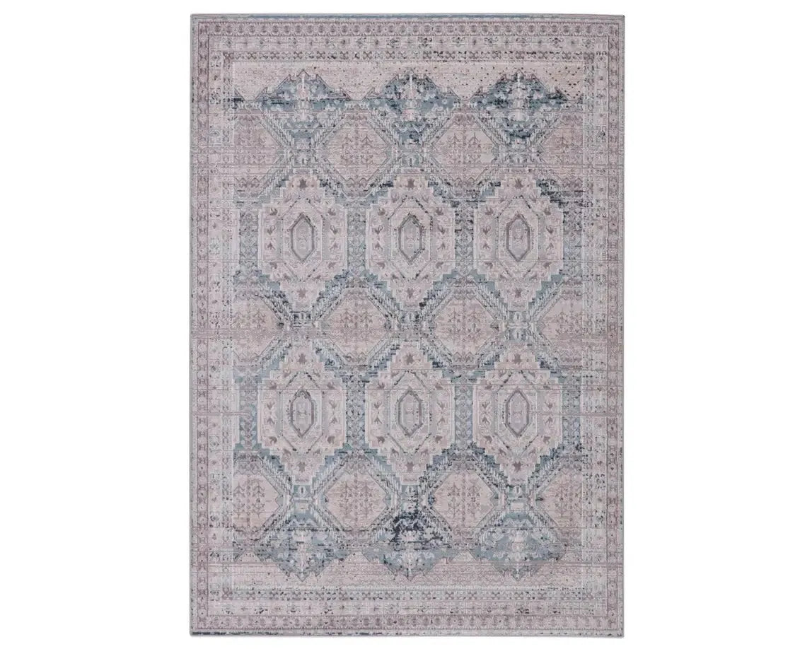 carpet seam tape near me-Sarzana SZN02 Blue/Grey Rug