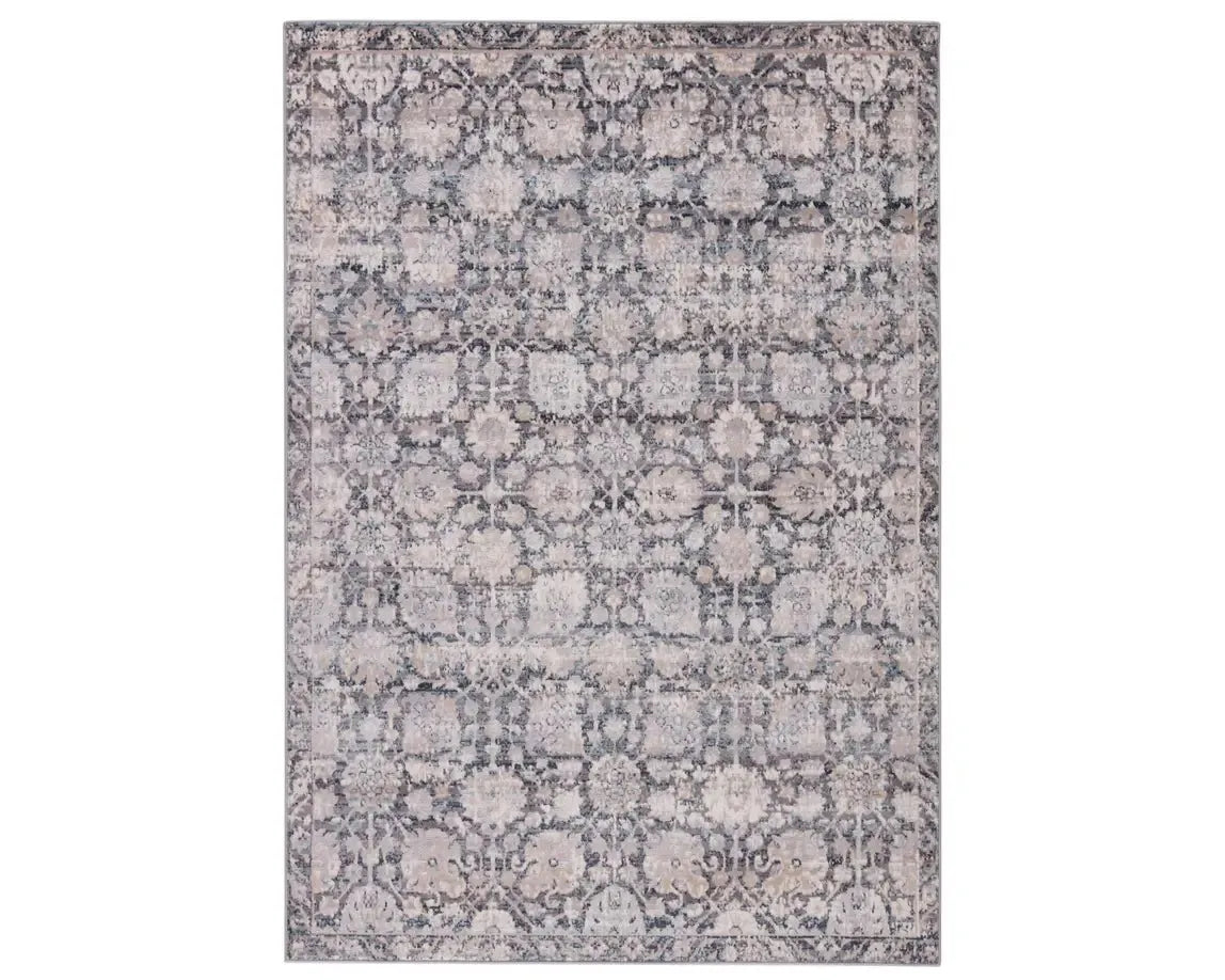 carpet padding for pet owners-Sarzana SZN04 Grey/Silver Rug