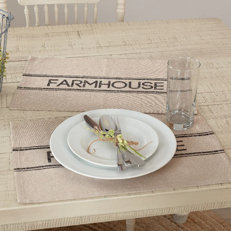 Best indoor air purifiers-Sawyer Mill Charcoal Farmhouse Placemat - Set of 6