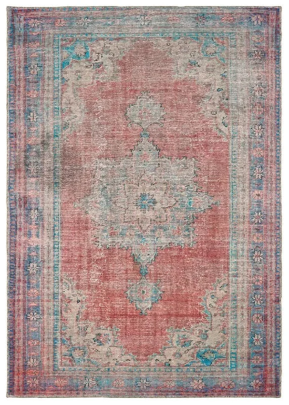 cleaning urine from carpet naturally-Sofia 85819 Red Blue Rug