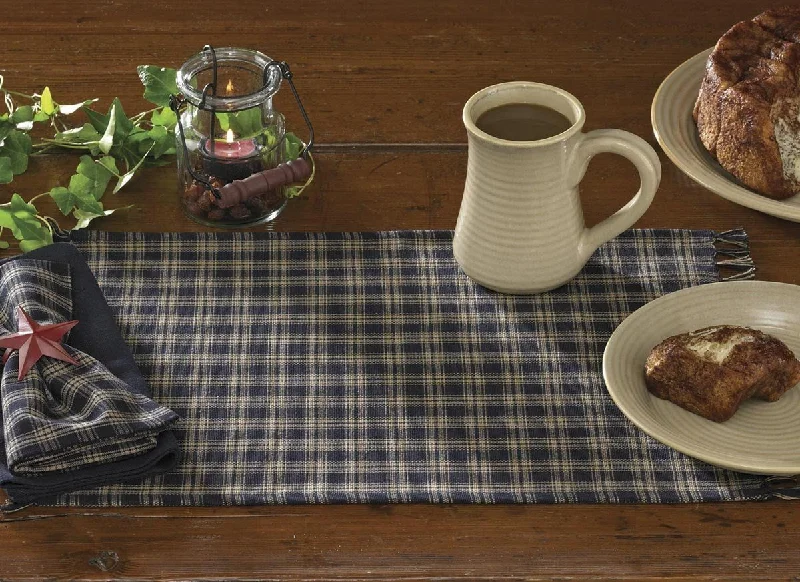 How to save money fast-Sturbridge Navy Placemat - Set of 4