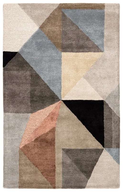 modern carpet design trends-Syntax SYN02 Scalene Gray/Blue Rug