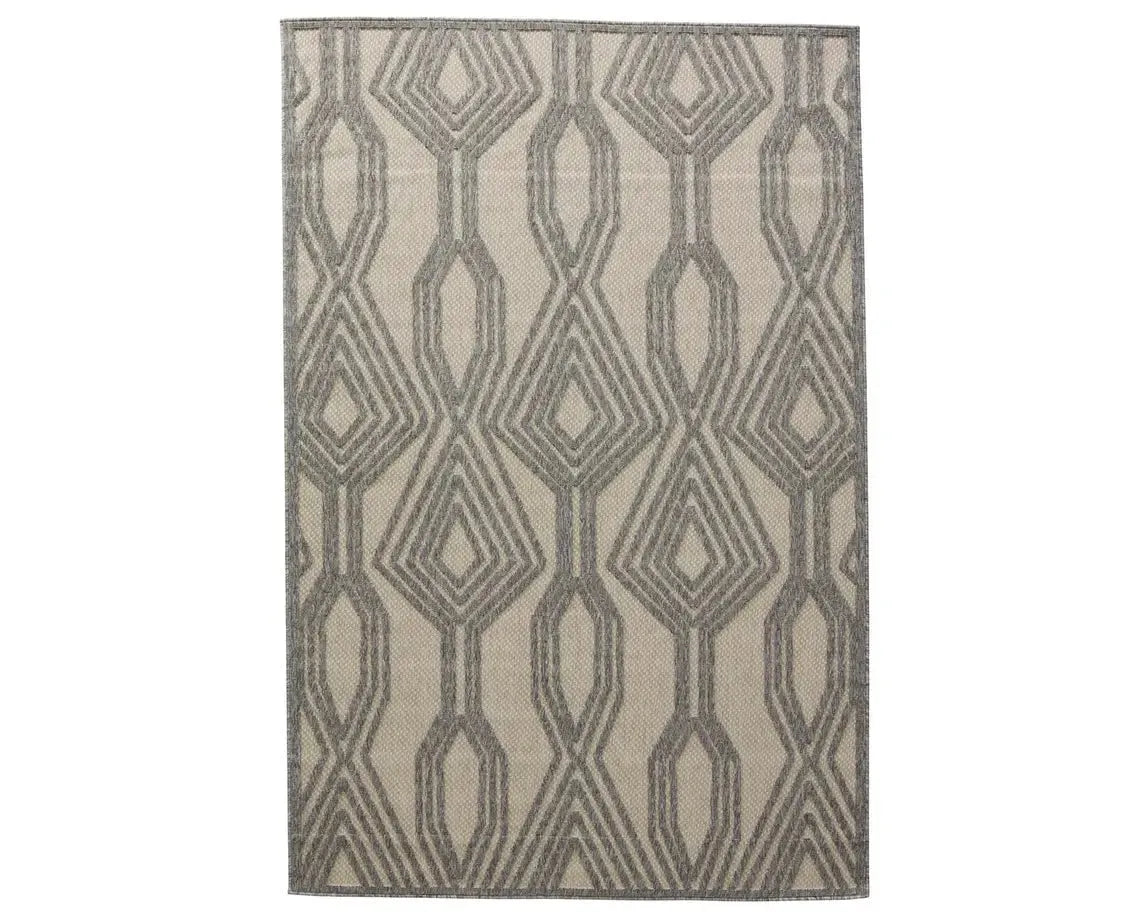 carpet cleaning for eco homes-Tajiri TNC06 Cream/Light Grey Rug