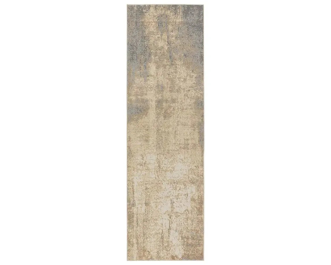 how to clean leather carpet-Vienne VNE14 Metallic Gold/Silver Rug