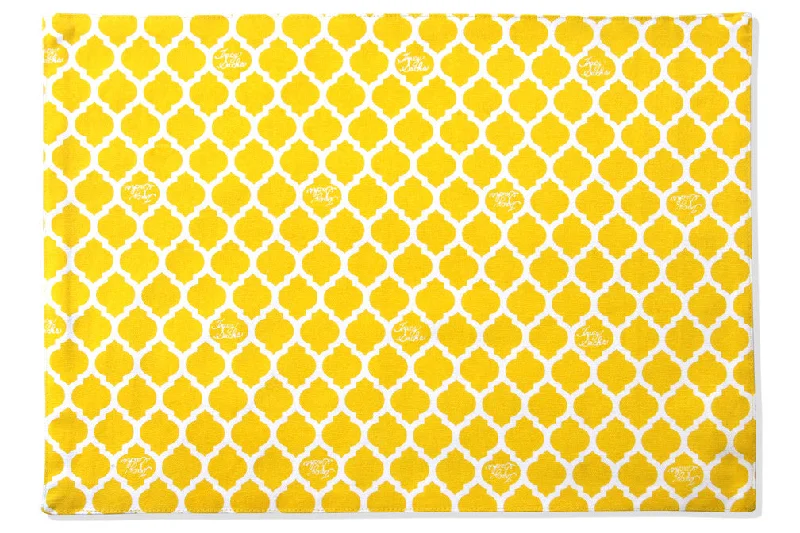 Easy homemade jam recipes-Yellow Quatrefoil Placemat - Set of 4