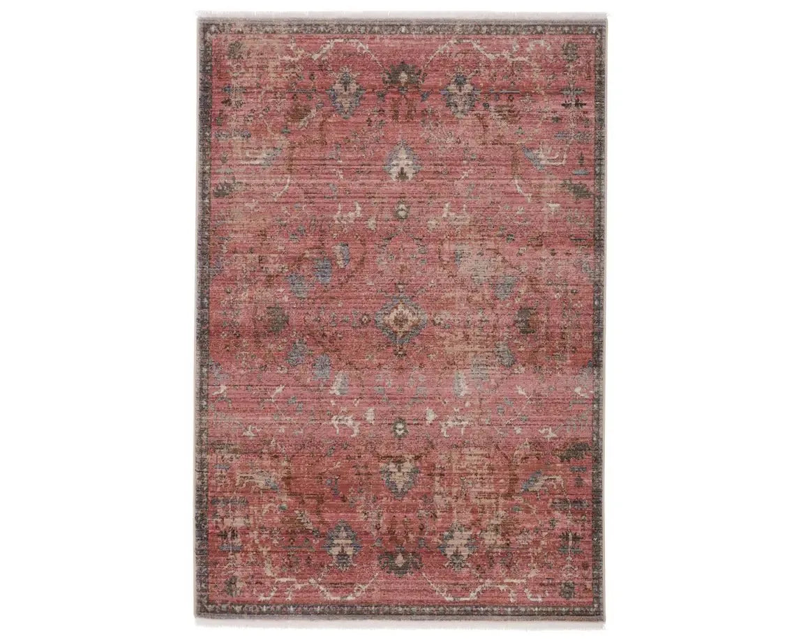 carpet repair for burn spots-Zefira ZFA07 Pink/Grey Rug