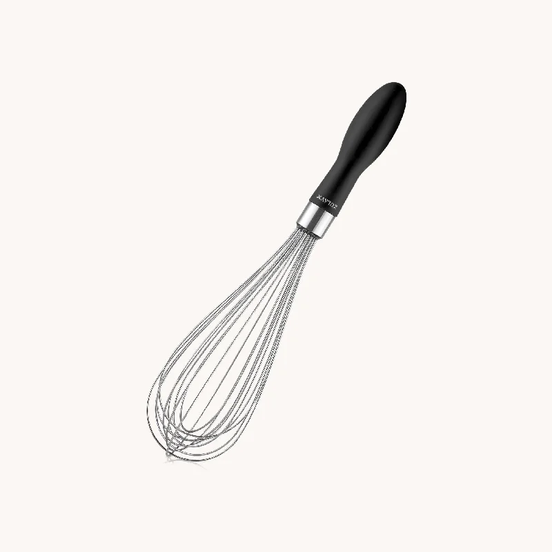 Utensils for one-person prep-11-Inch Stainless Steel Balloon Whisk - With Soft Silicone Handle