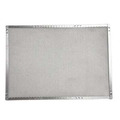 Utensils for one-person lunches-Nella 18" x 26" Rectangle Crimped Pizza Screen