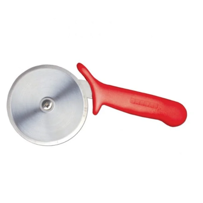 Best tools for leek prep-Nella 4" Pizza Cutter with Red Handle