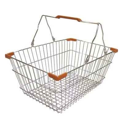 Best slicers for blueberries-Nella Chrome Shopping Basket, 18" x 13" x 8"