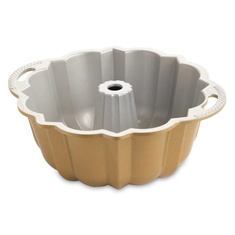 Tools for orange peeling-Nordic Ware 10 - 15 Cup Anniversary Bundt Pan, Gold