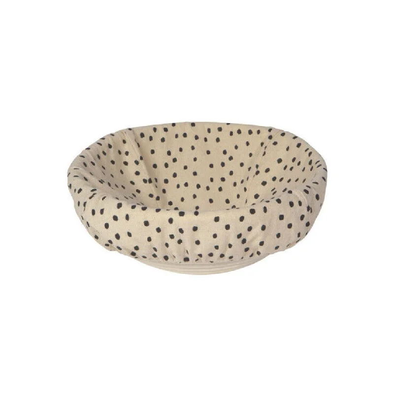 Gadgets for low-carb meals-Now Designs 9" Natural Liner For Round Bread Proofing Baskets, Dots Pattern