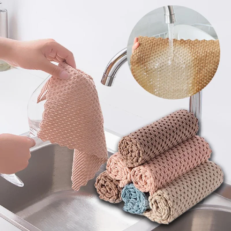 Utensils for dorm life-Super Absorbent Microfiber Kitchen Cleaning Cloth