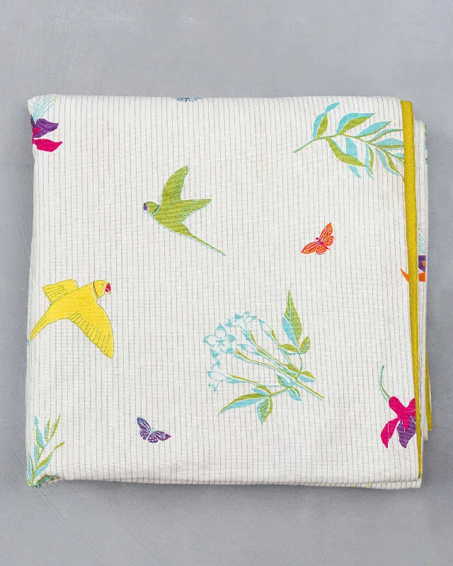 Affordable patio cushion fabrics-Botanical Bed Cover - Queen