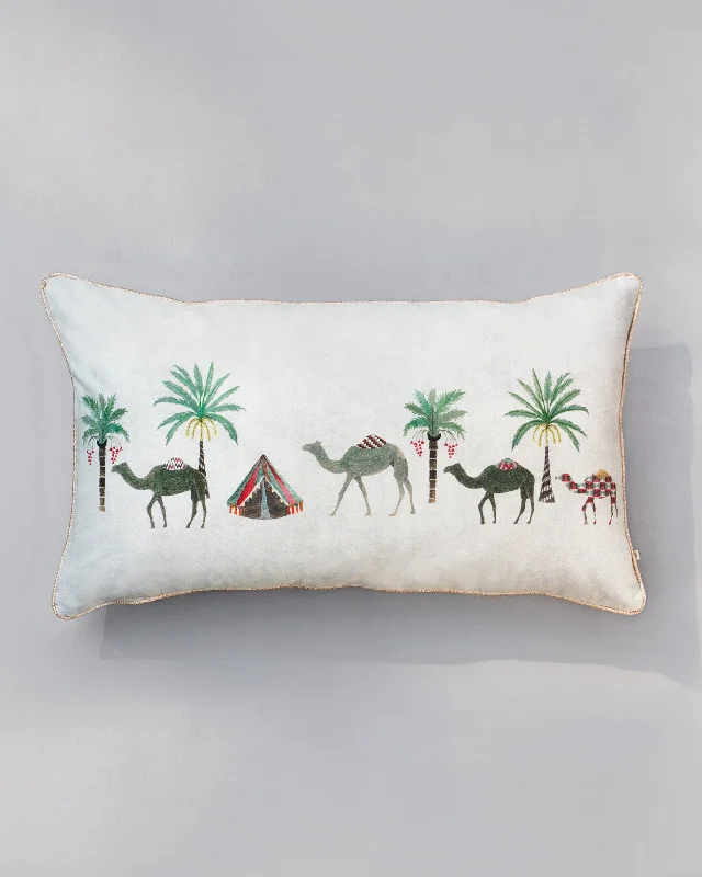 Top cushion ideas for loungers-Camel Parade Lumbar Cushion Cover