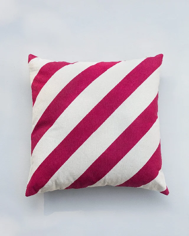 Best soft cushions for lounging-Candy Stripe Cushion Cover - Pink