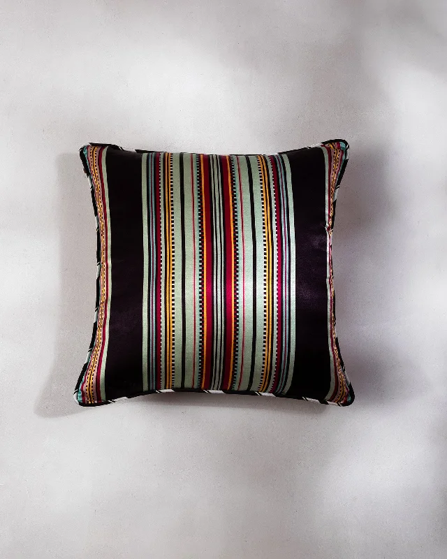 Affordable throw cushion sets-Check Stripe Cushion Cover - Multi