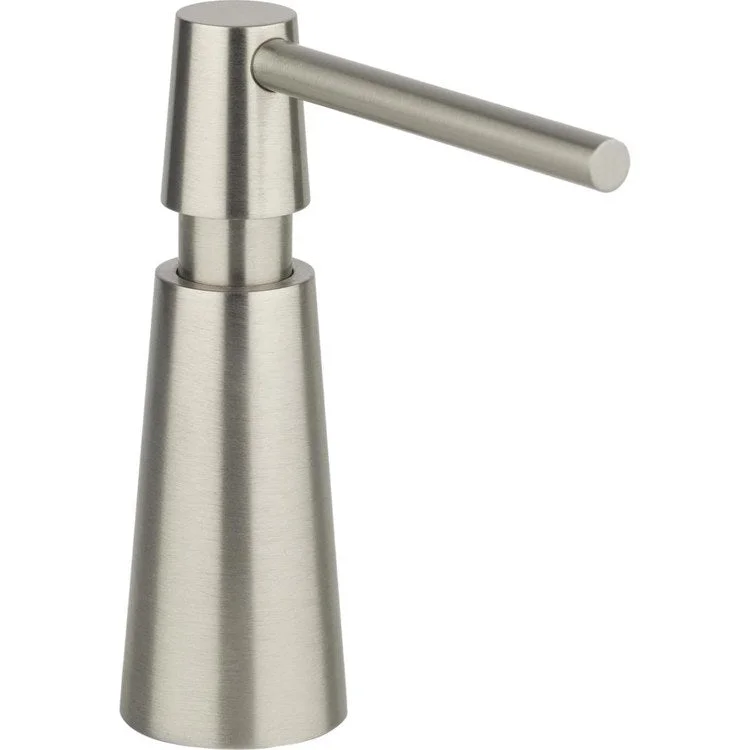 kitchen faucet long vibe-kitchen faucet long vibe-Soap Dispenser Harmony Brushed Nickel Deck Plastic Brass Plunger Dispenser 4 Inch