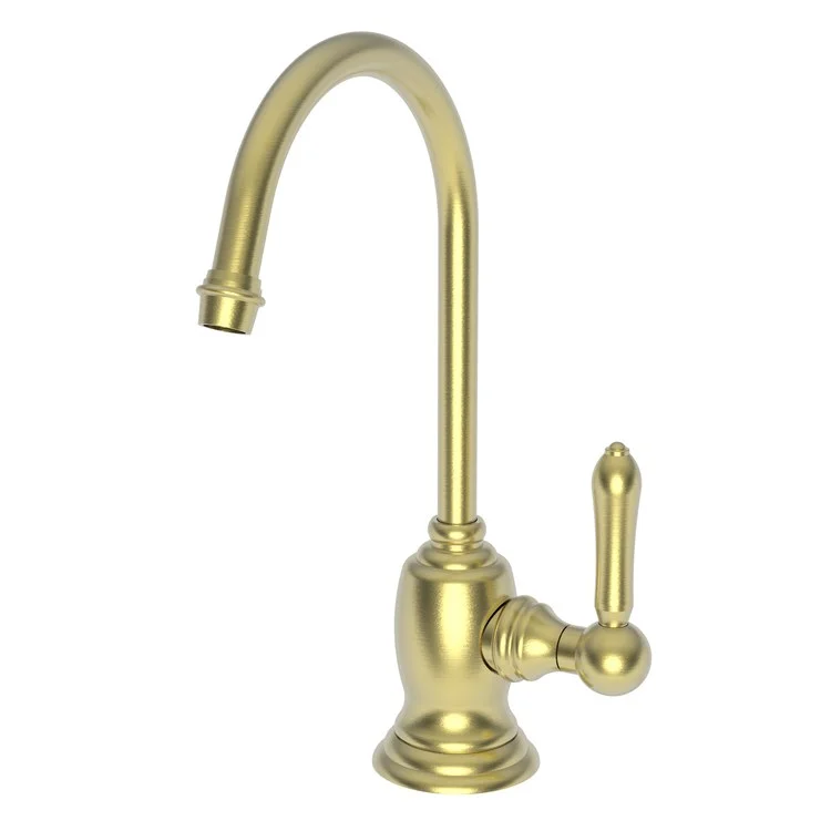 kitchen faucet famed brand-kitchen faucet famed brand-Cold Water Dispenser Chesterfield 1 Lever ADA Gooseneck Satin Brass PVD