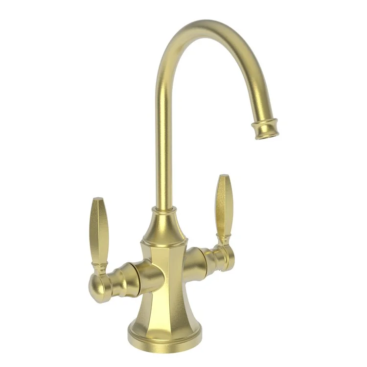 kitchen faucet hardy build-kitchen faucet hardy build-Water Dispenser Metropole Hot and Cold 2 Lever Gooseneck Satin Brass PVD