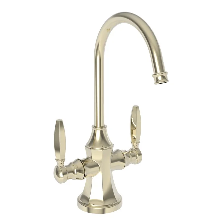 kitchen faucet low rate-kitchen faucet low rate-Water Dispenser Metropole Hot and Cold 2 Lever Gooseneck French Gold PVD