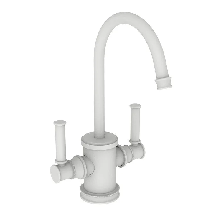 kitchen faucet broad use-kitchen faucet broad use-Water Dispenser Taft Hot and Cold 2 Lever Gooseneck Matte White