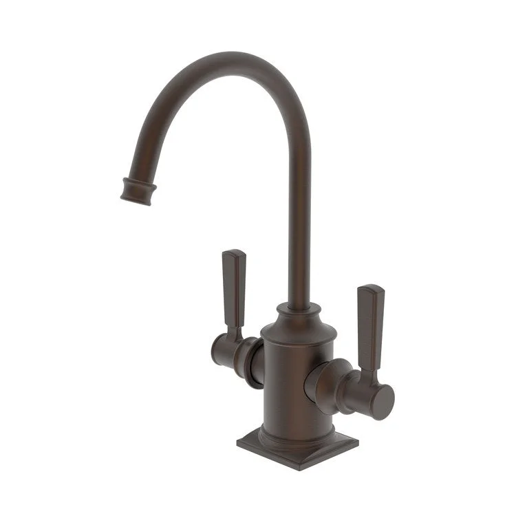 kitchen faucet hushed vibe-kitchen faucet hushed vibe-Water Dispenser Adams Hot and Cold 2 Lever Gooseneck English Bronze