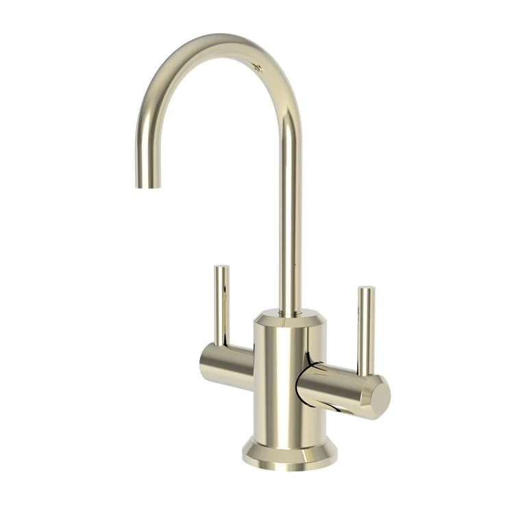 kitchen faucet neat lines-kitchen faucet neat lines-Water Dispenser Jeter Hot and Cold 2 Lever Gooseneck French Gold PVD