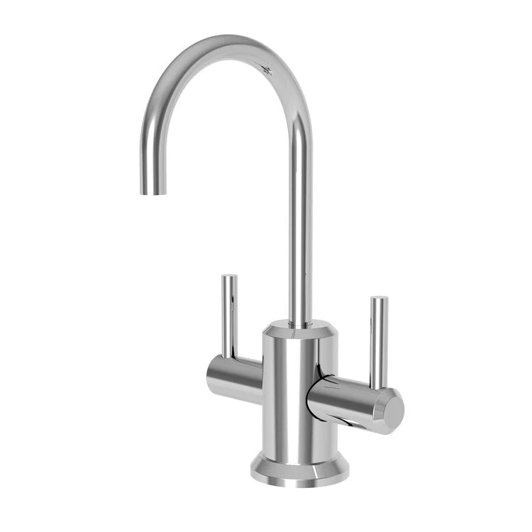 kitchen faucet low effort care-kitchen faucet low effort care-Water Dispenser Jeter Hot and Cold 2 Lever Gooseneck Polished Chrome