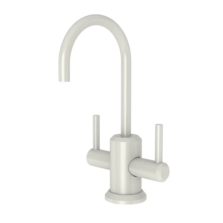 kitchen faucet matte look-kitchen faucet matte look-Water Dispenser Jeter Hot and Cold 2 Lever Gooseneck Midnight Chrome