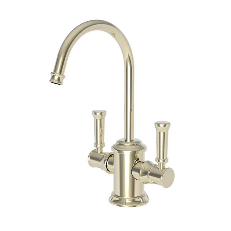 kitchen faucet smooth flow-kitchen faucet smooth flow-Water Dispenser Gavin Hot and Cold 2 Lever Gooseneck French Gold PVD