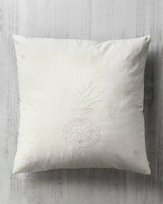 Cheap cushion covers for sofas-Pineapple Euro Sham Cover - Ivory