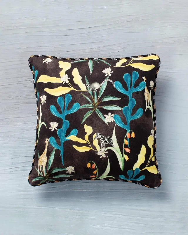 Top cushion styles for loungers-Seaweed Cushion Cover - Charcoal