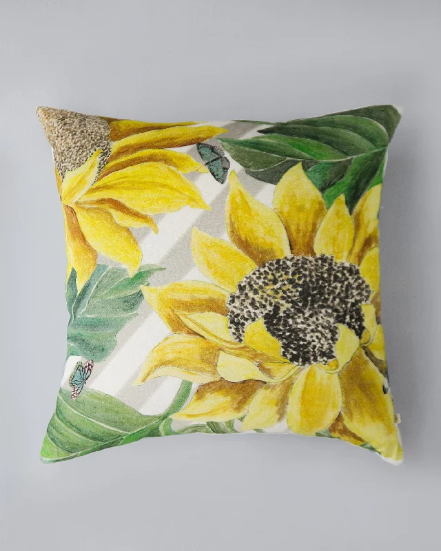 Cheap outdoor cushion covers-Sunflower Coppia Cushion Cover