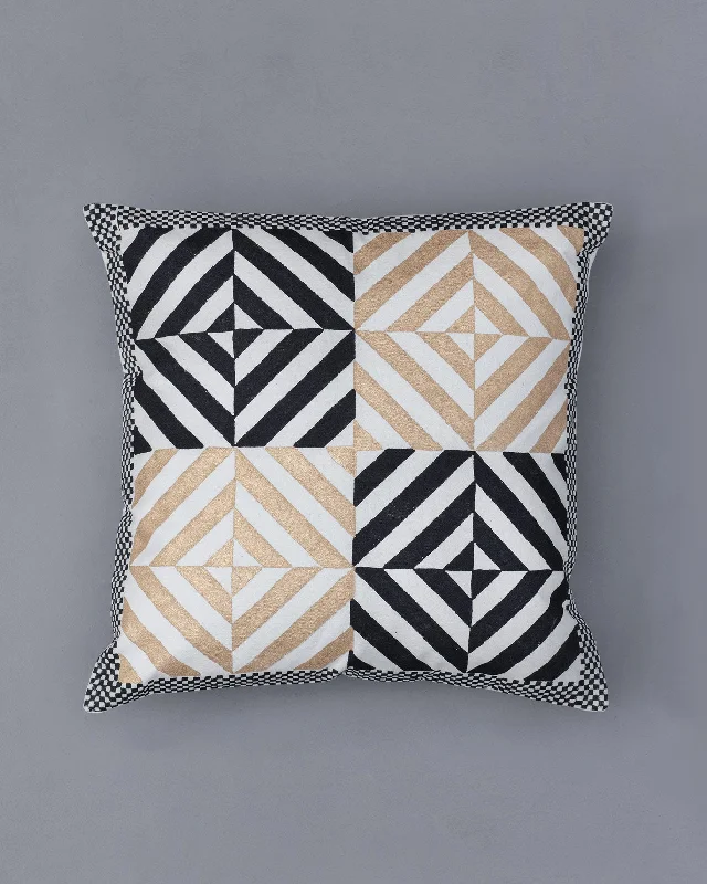 How to make boxed cushions-Tessera Cushion Cover - Black & Gold