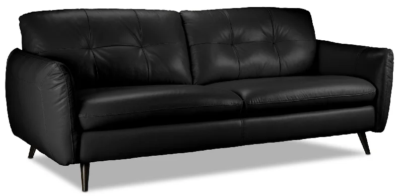 sofa-for-entertainment-shared-space-Carlino Leather Sofa - Black